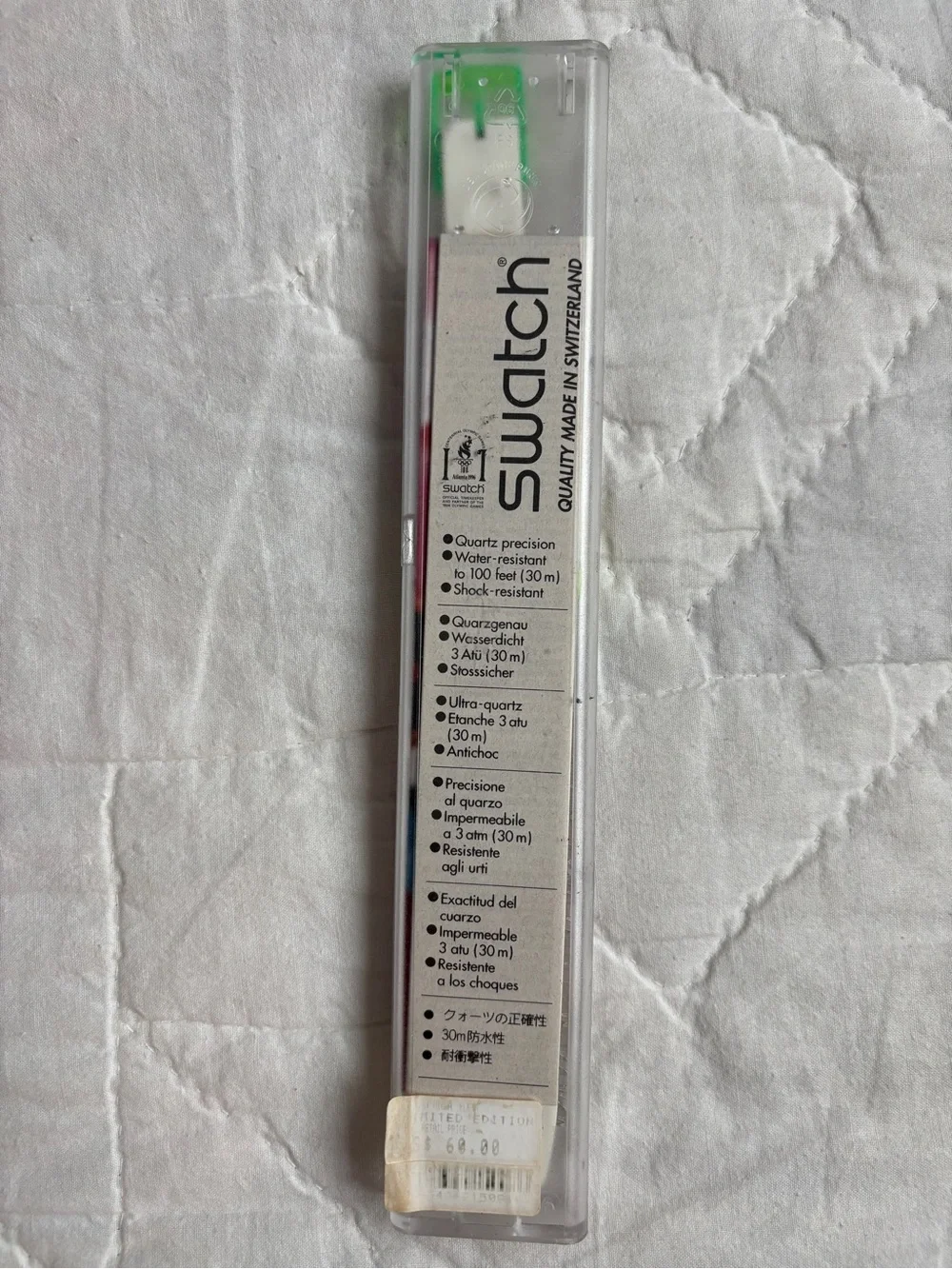 Swatch Artist Special GJ118 LOVE PEACE & HAPPINESS Micha Klein from 1996 NWT